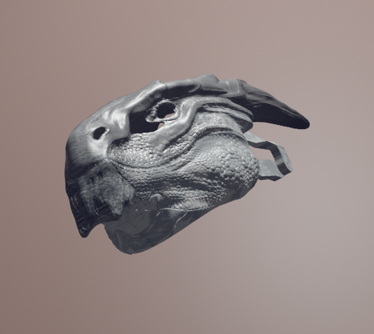 Miniatura 4 do modelo 3D Silver Dragon Mask