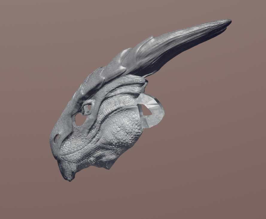 Miniatura 5 do modelo 3D Silver Dragon Mask