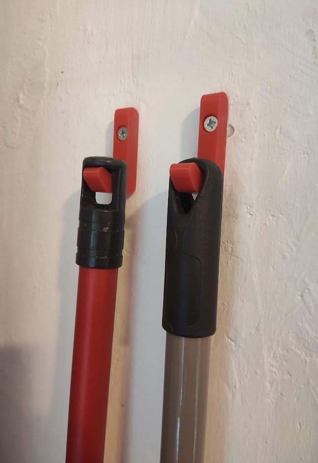 Broom wall hook