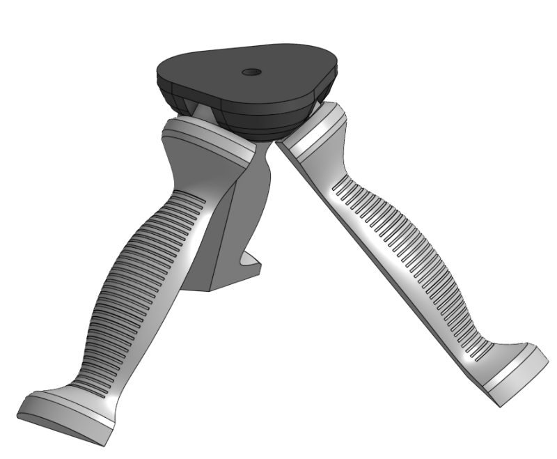 Fully print in place camera handle and tripod