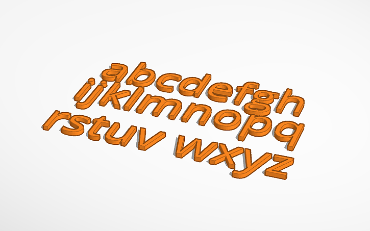 lowercase alphabet