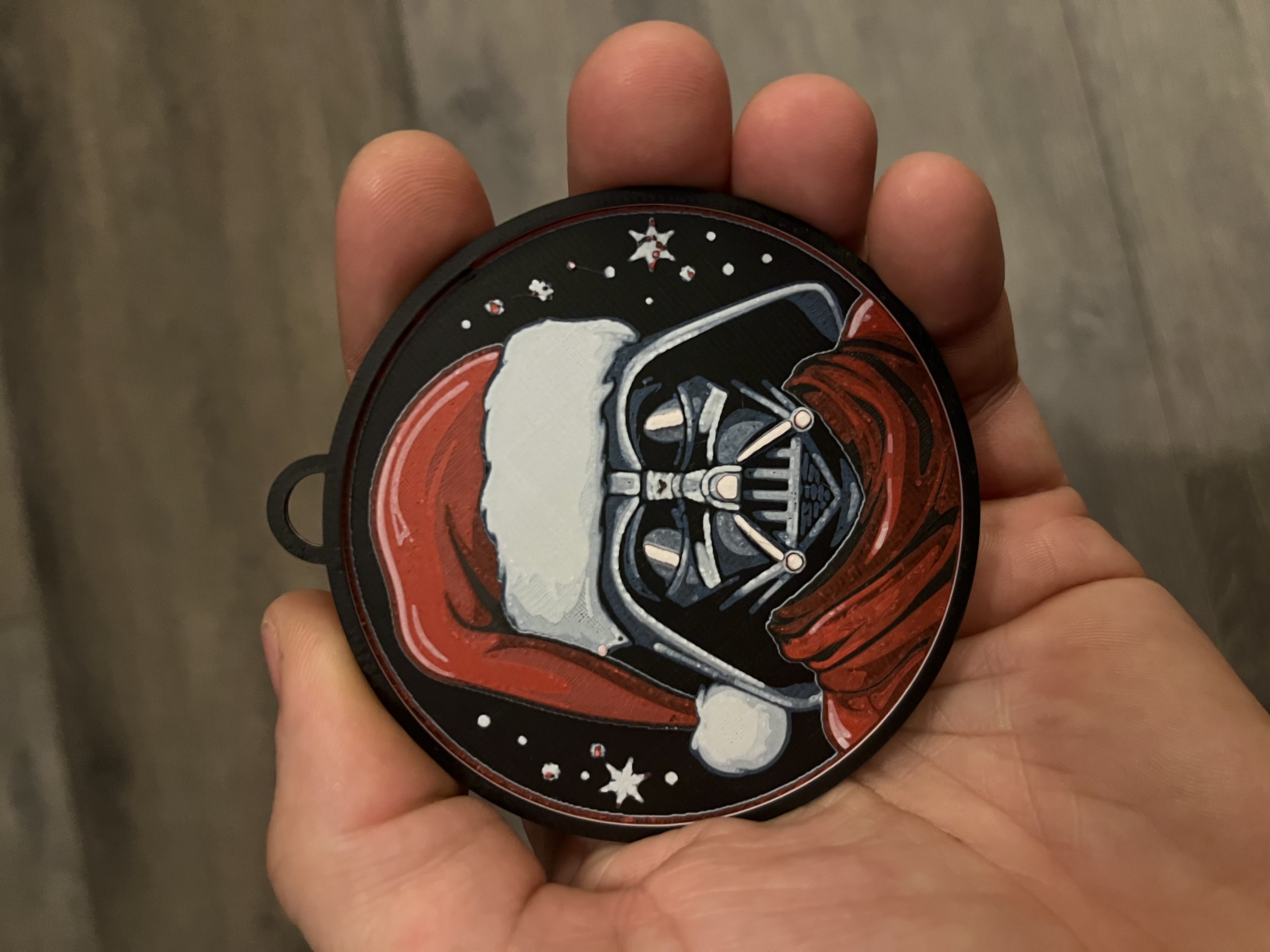 Father 'Sith'mas Tree Decoration (filament painting)