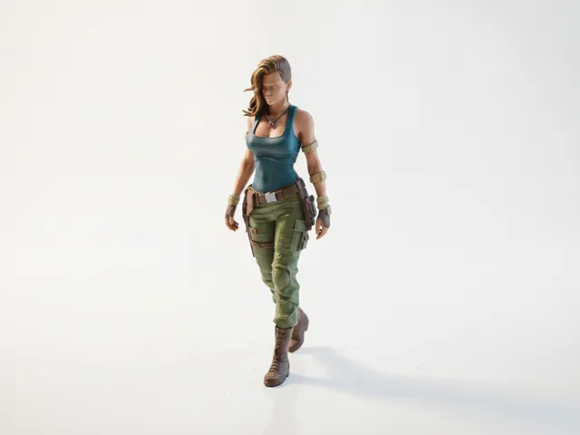 Female Figure Walking Statue 3D Printable