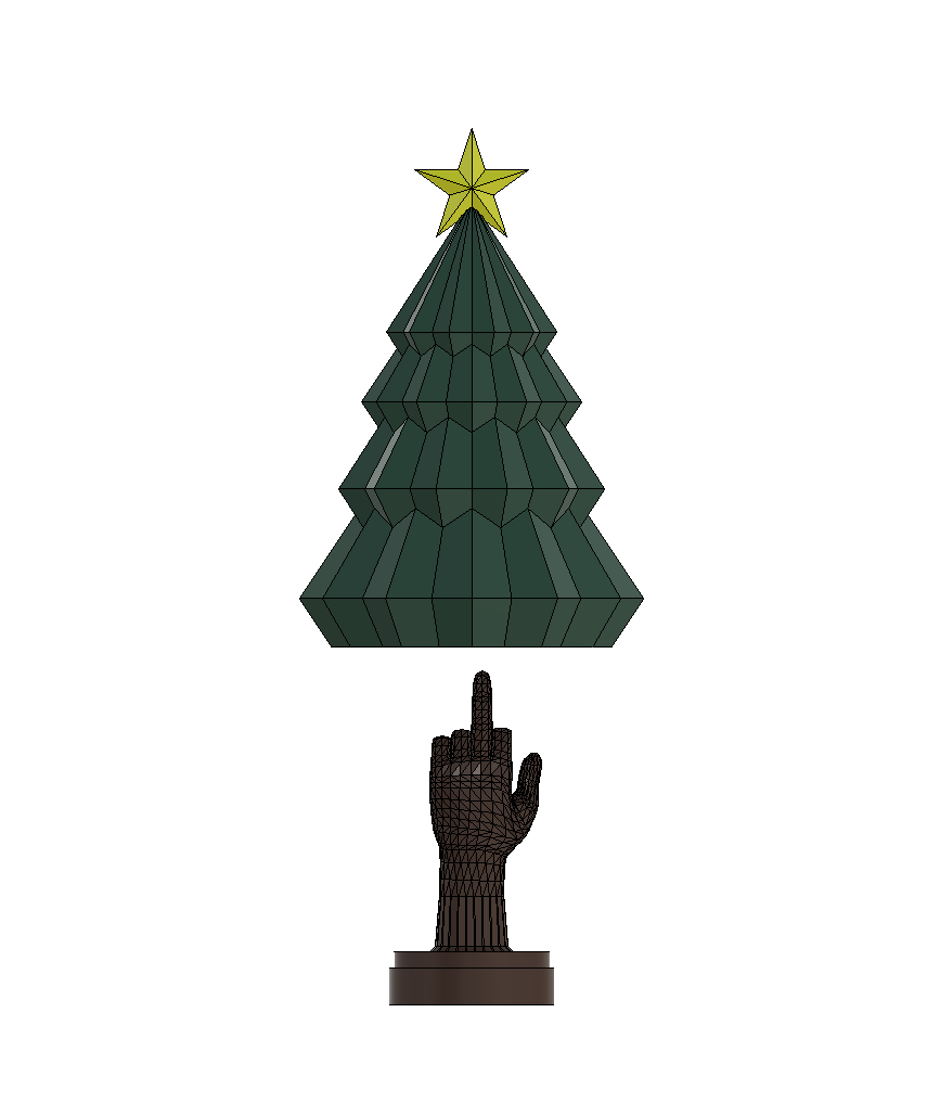 Middle Finger Christmas Tree by Depep1 | Download free STL model ...