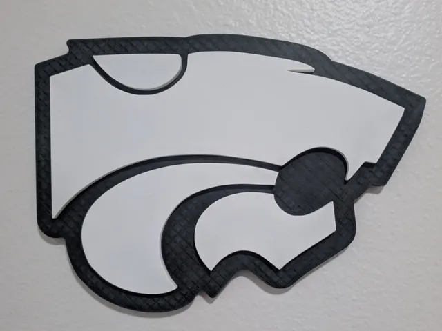 K-State Wildcat 3D Logo Wall Art