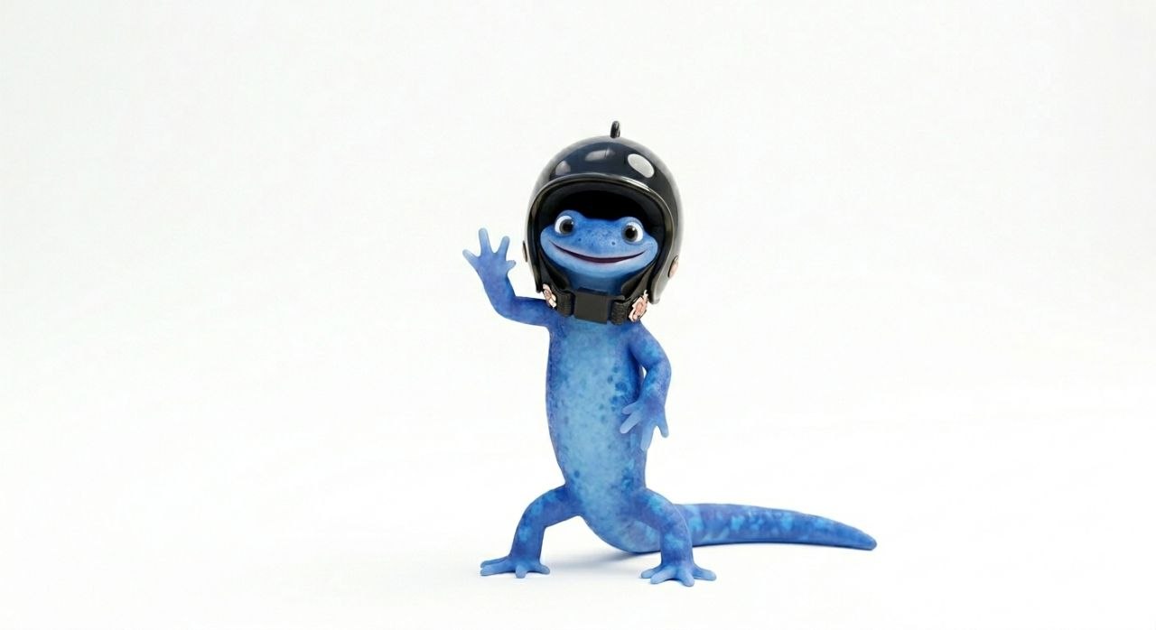 The salamander flies