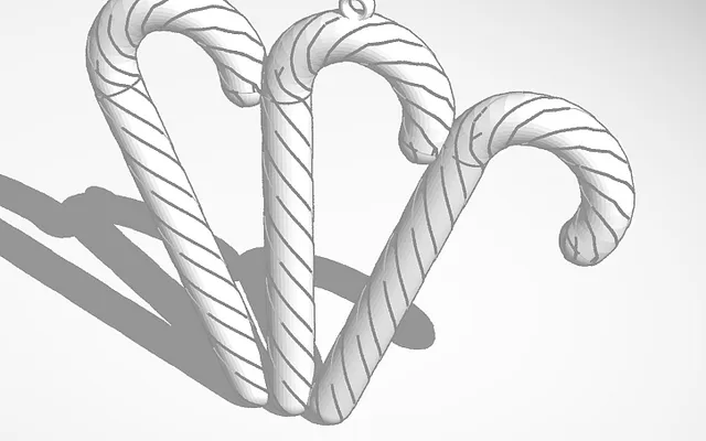 Candy cane ornament