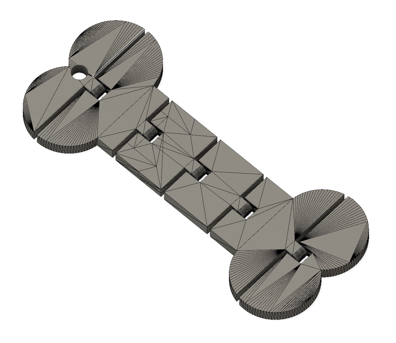 Articulated Dog Bone Keychain