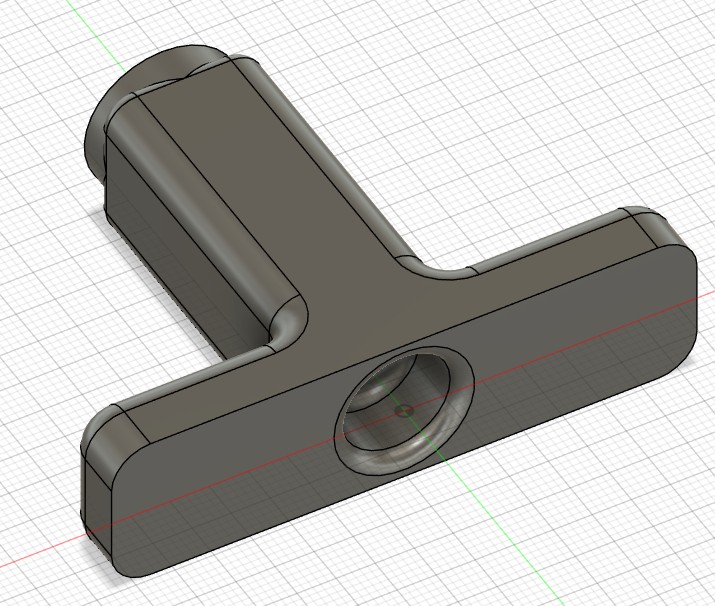 Griff für Seilzug -- Handle for pulley -- 75mm