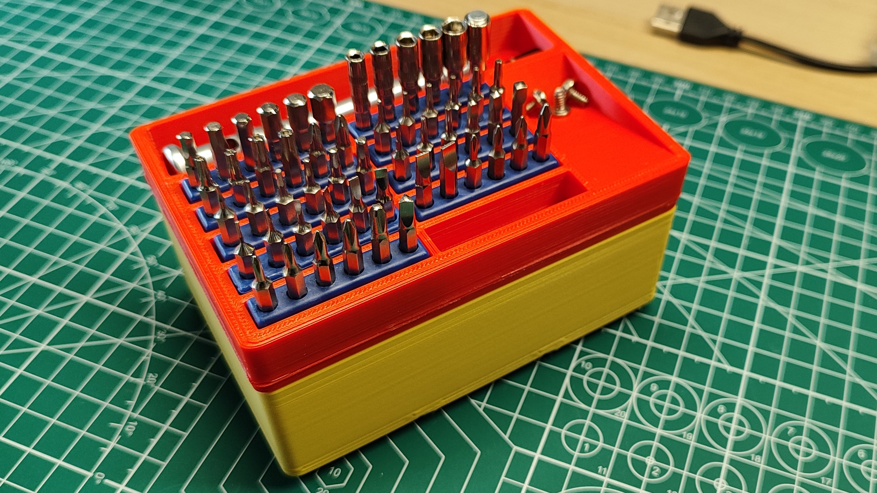 Gridfinity Precision Screwdriver Holder by biglesp Download free STL model