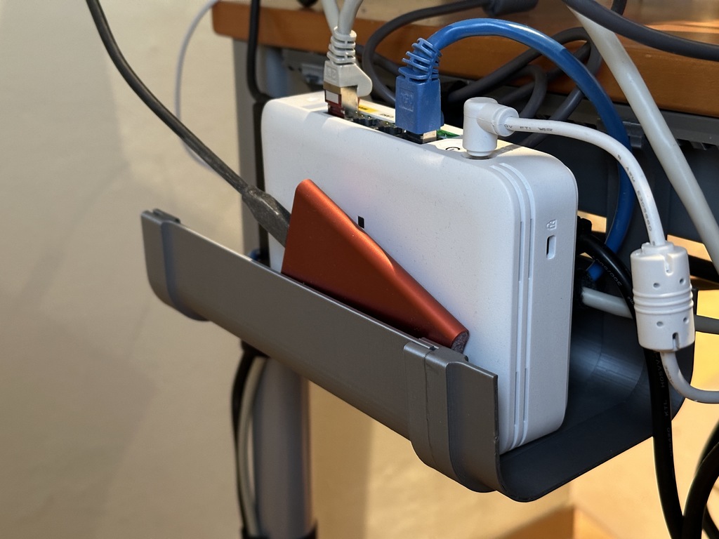 under-desk organizer system
