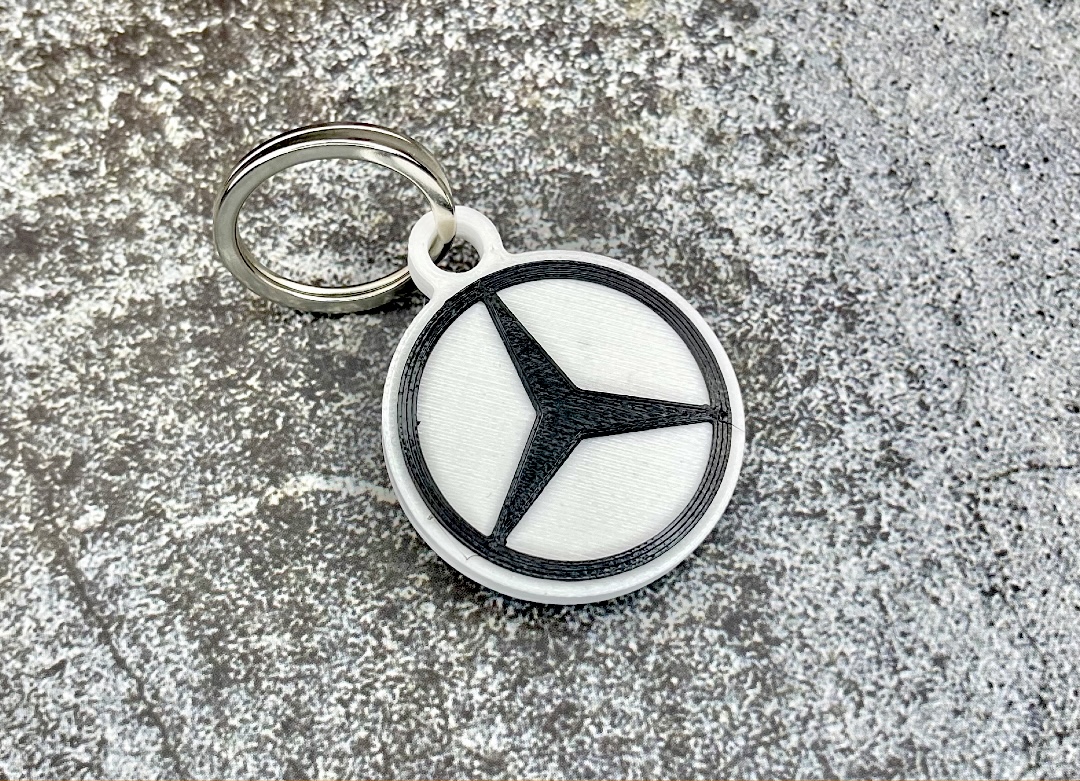 Mercedes-Benz Sofia Silver Metal 3D Star Logo Keychain