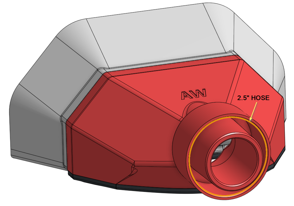 3D Print Dust Collector for Drilling and Cutting updated vac hose 2.5"