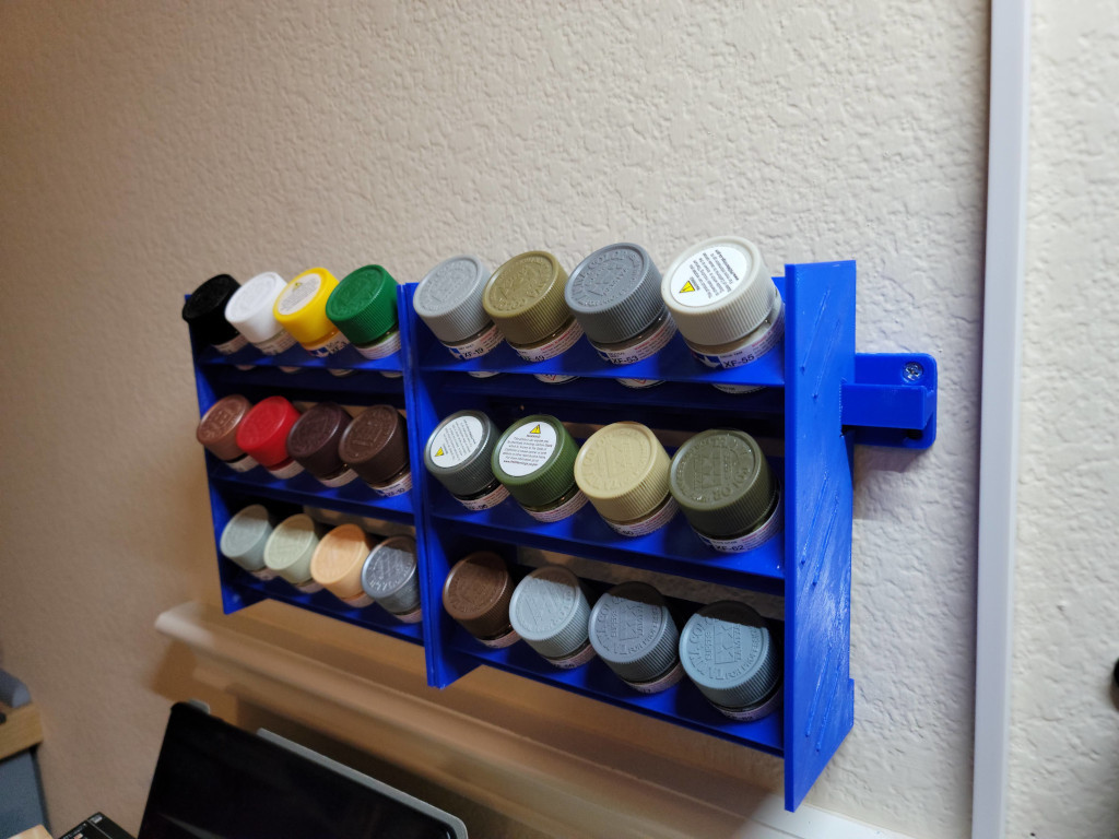 Wall Mounted Paint Rack by babar923 | Download free STL model ...