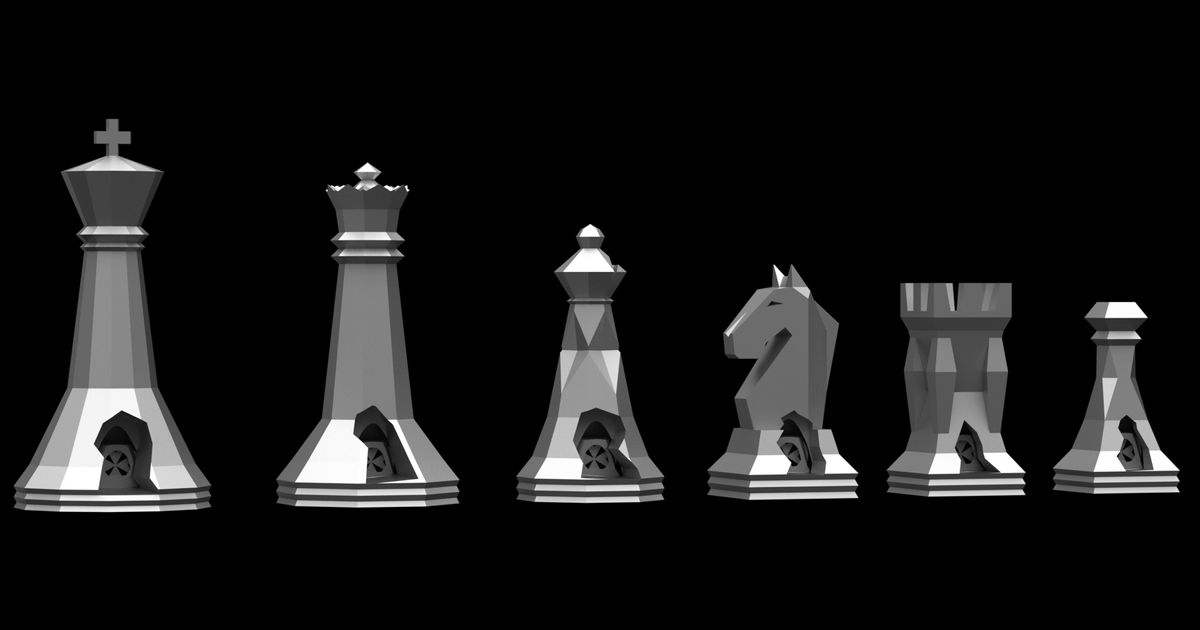 Chess Set Model 02 V02 By Duncan Dimech | Download Free STL Model ...