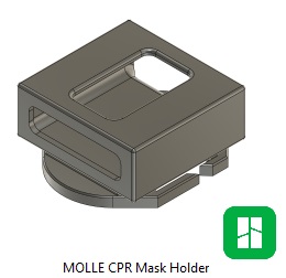 MOLLE CPR Mask Holder (Pocket CPR Barrier) for Police, Fire, Ems