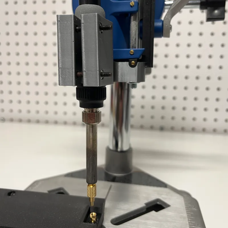 Dremel Drill Press Soldering Iron Adapter with Hex Nuts by Justin, Download free STL model