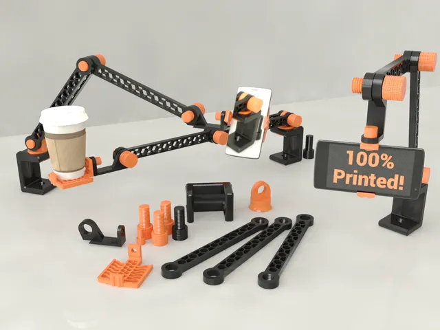 Flexible & sturdy phone arm (100% Printed)