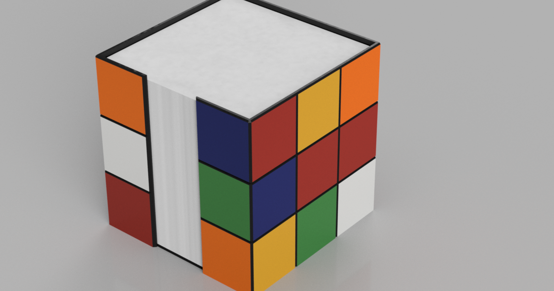 90x90 notepad / sticky notes cube Rubics cube by Markus Download free