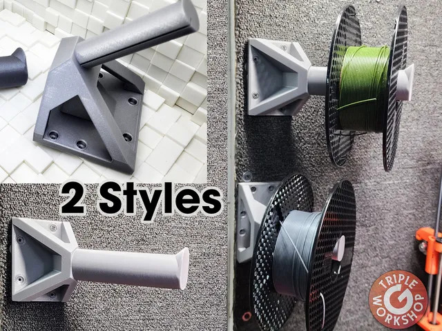 45° Spool Wall Mounts - No Supports