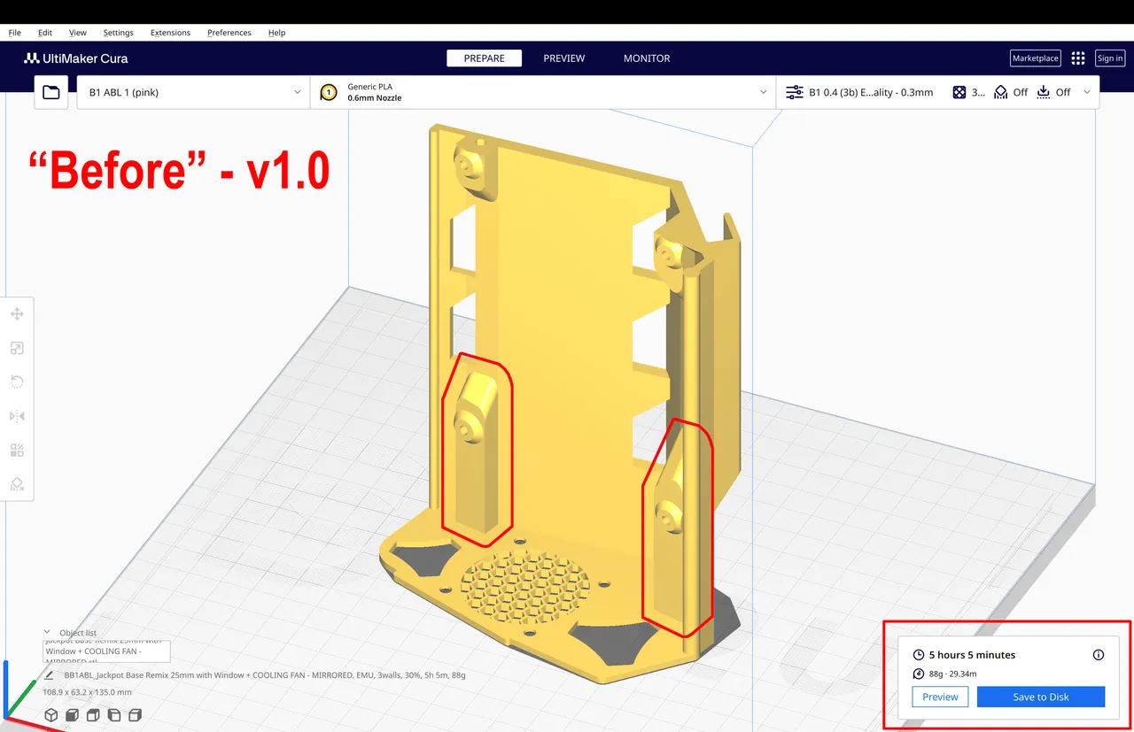 LowRider v3 Jackpot CNC Controller Board case with 25mm added room