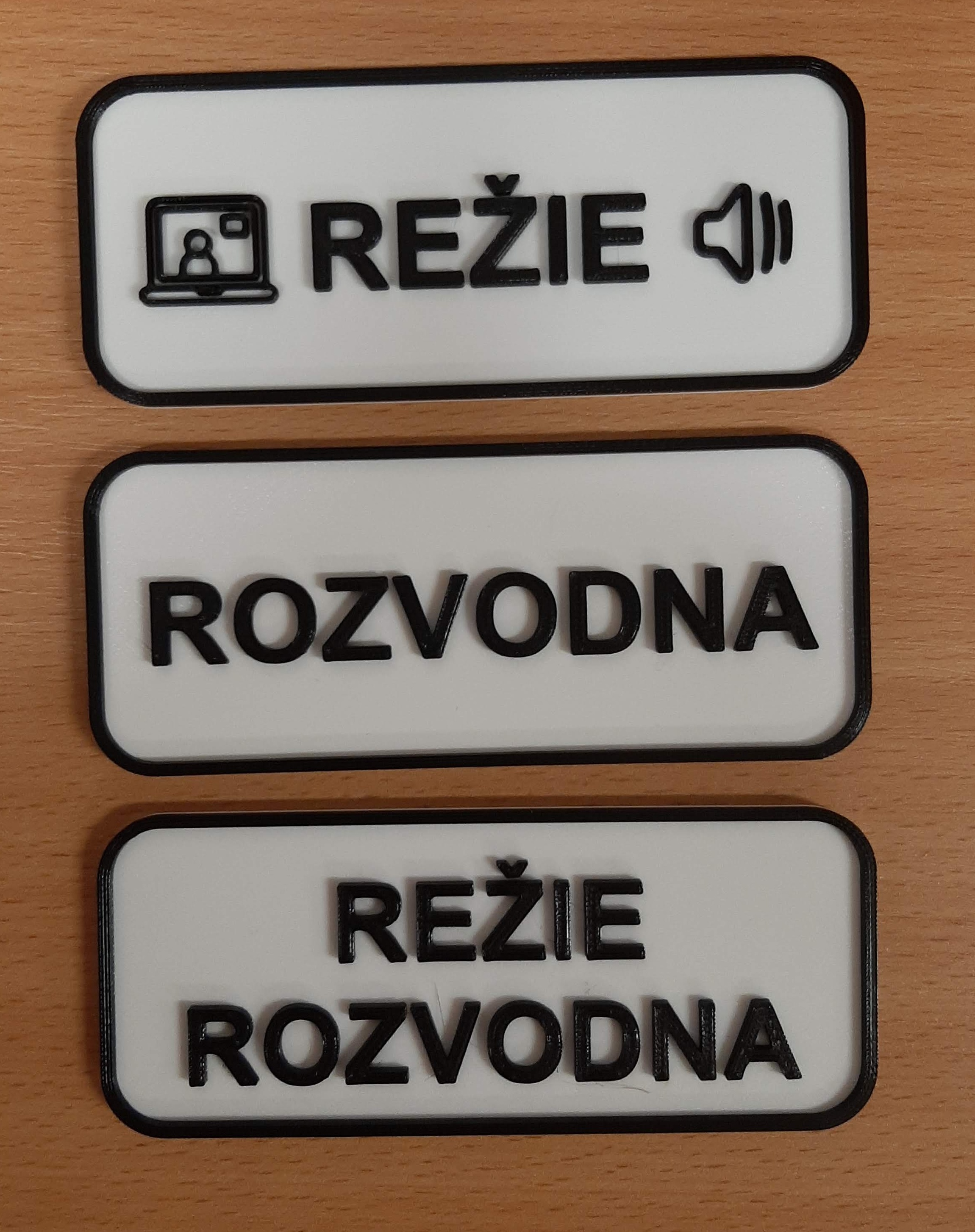 Cedulky rozvodna/režie