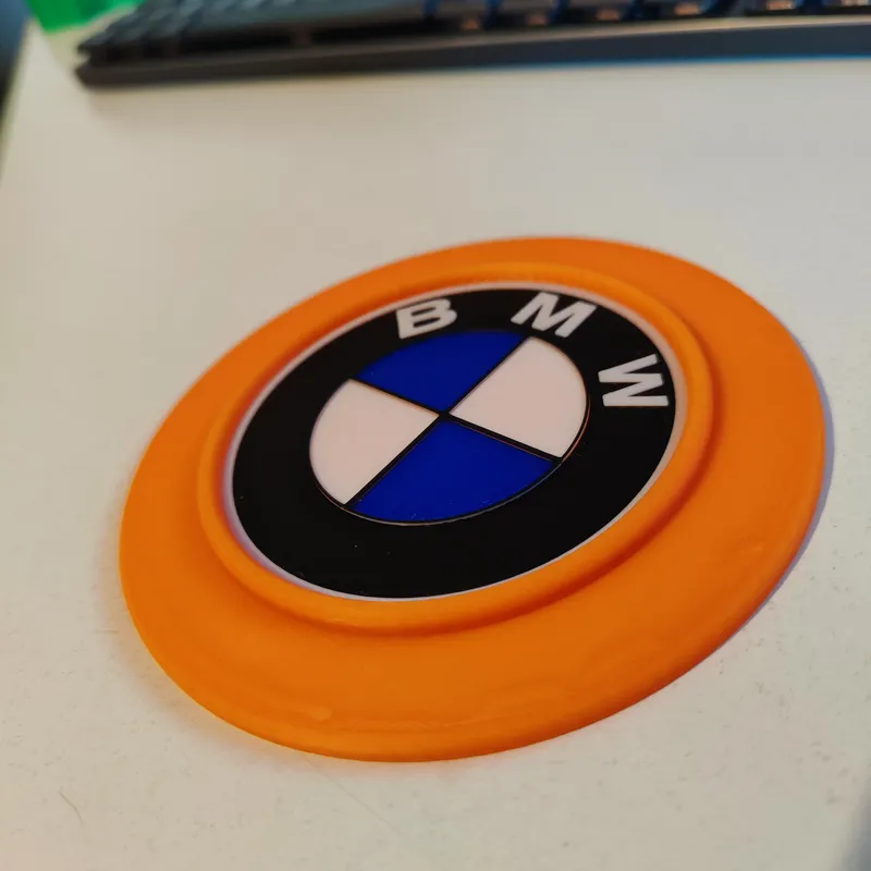BMW Motorcycle kickstand pad / coaster by Skin, Download free STL model