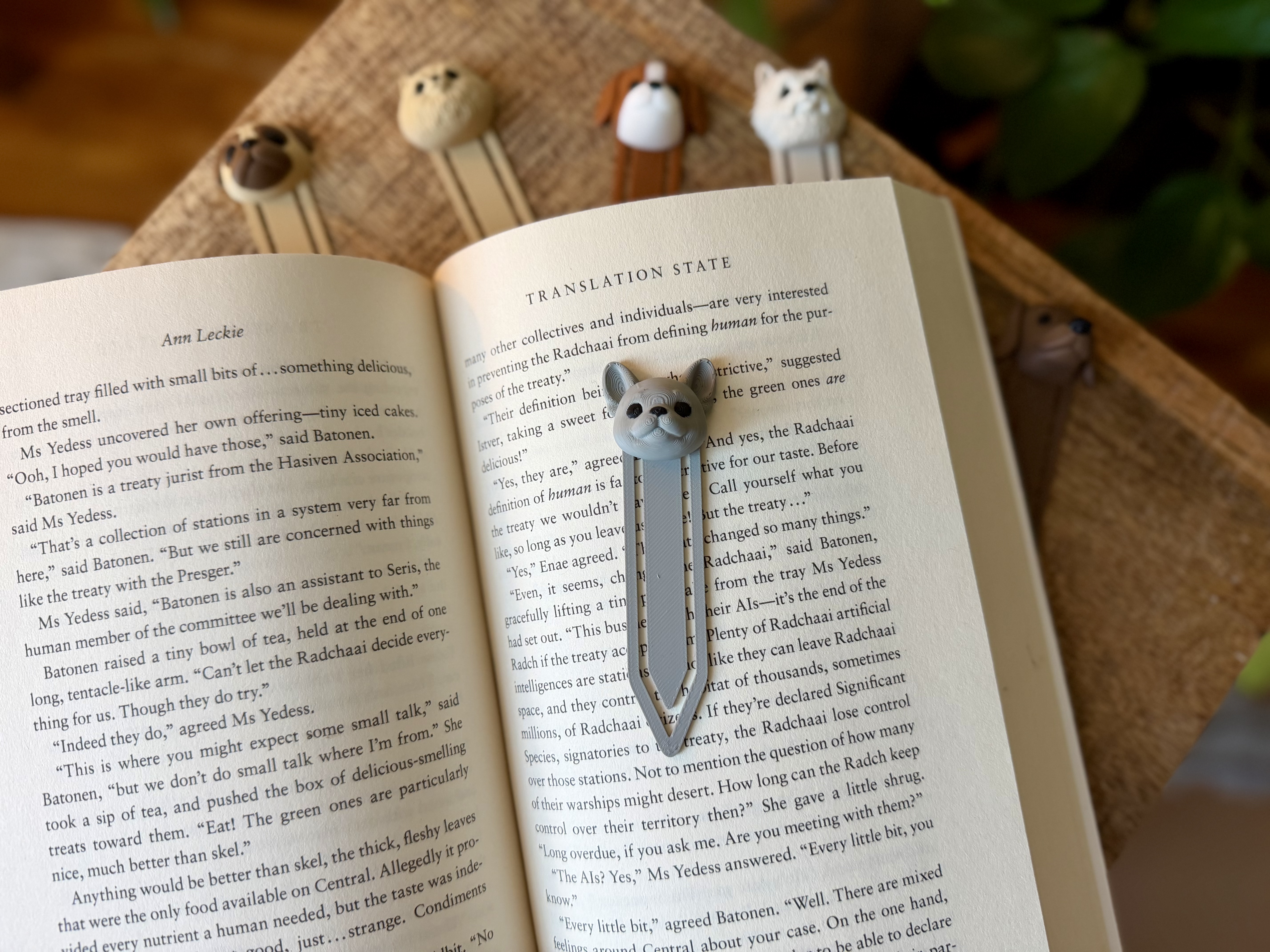 French bulldog bookmark