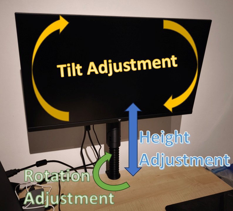Fully Printable Monitor Stand - Height, Rotation and Tilt Adjustment - VESA 75 & 100