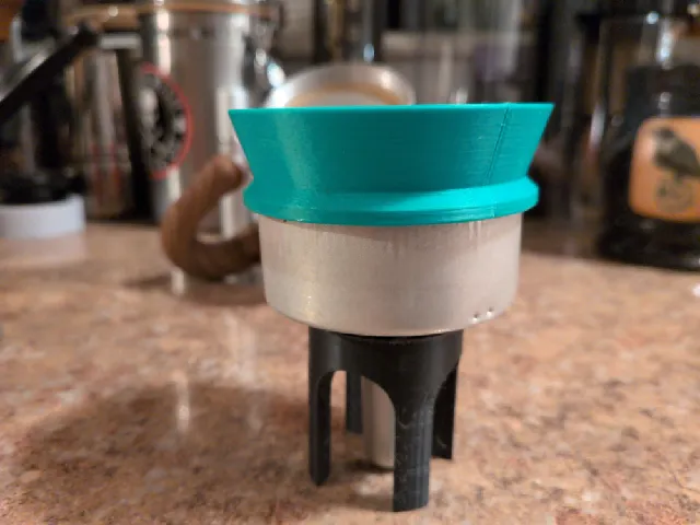 Moka Pot dosing funnel 53mm ID / 58mm OD basket (step file included)