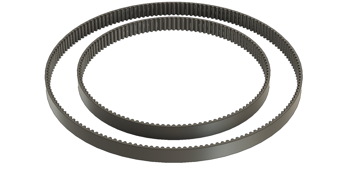 GT2 Timing Belt (Parametric, editable pitch and length) by András