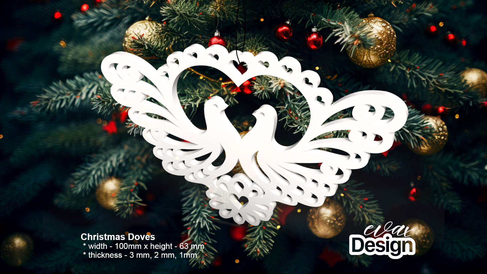 Christmas Dove Model - Vianočné holubičky