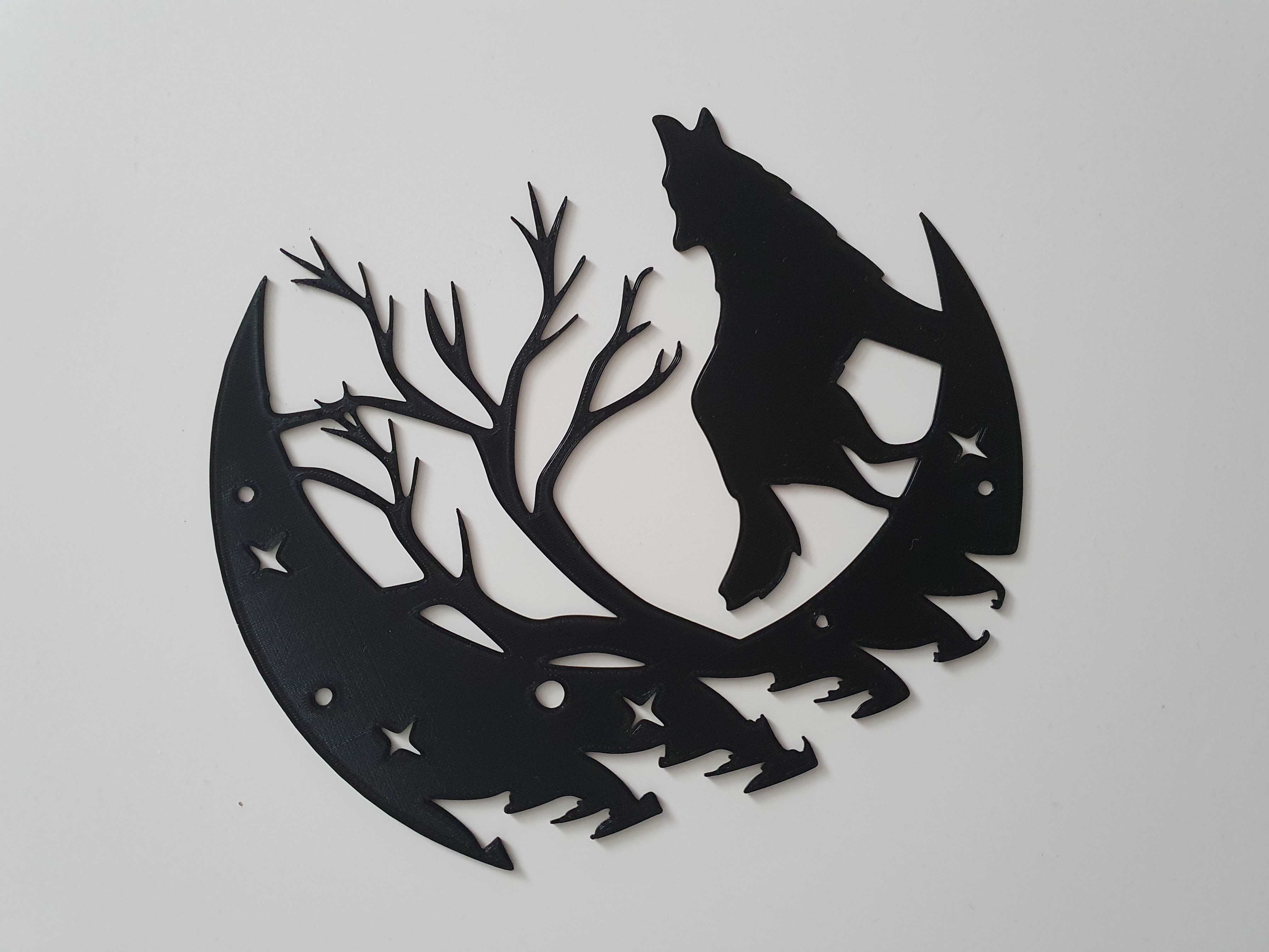 Wolf Moon Wall Decor