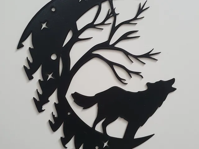 Wolf Moon Wall Decor