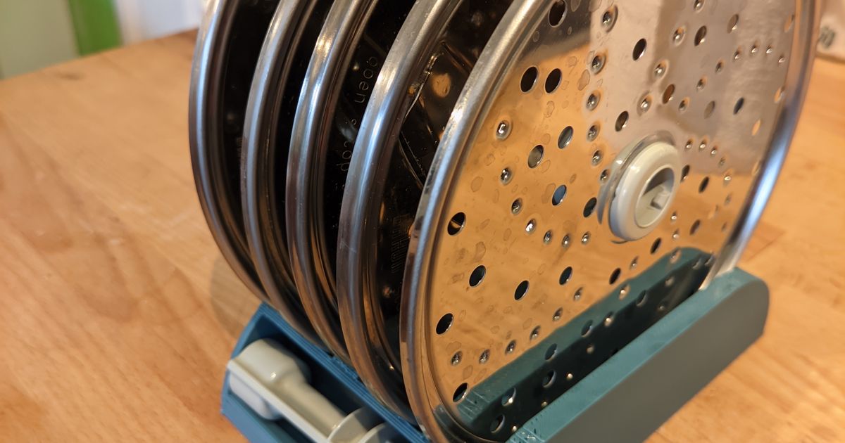 Braun food processor disc stand / holder by HoneyBadger Download free