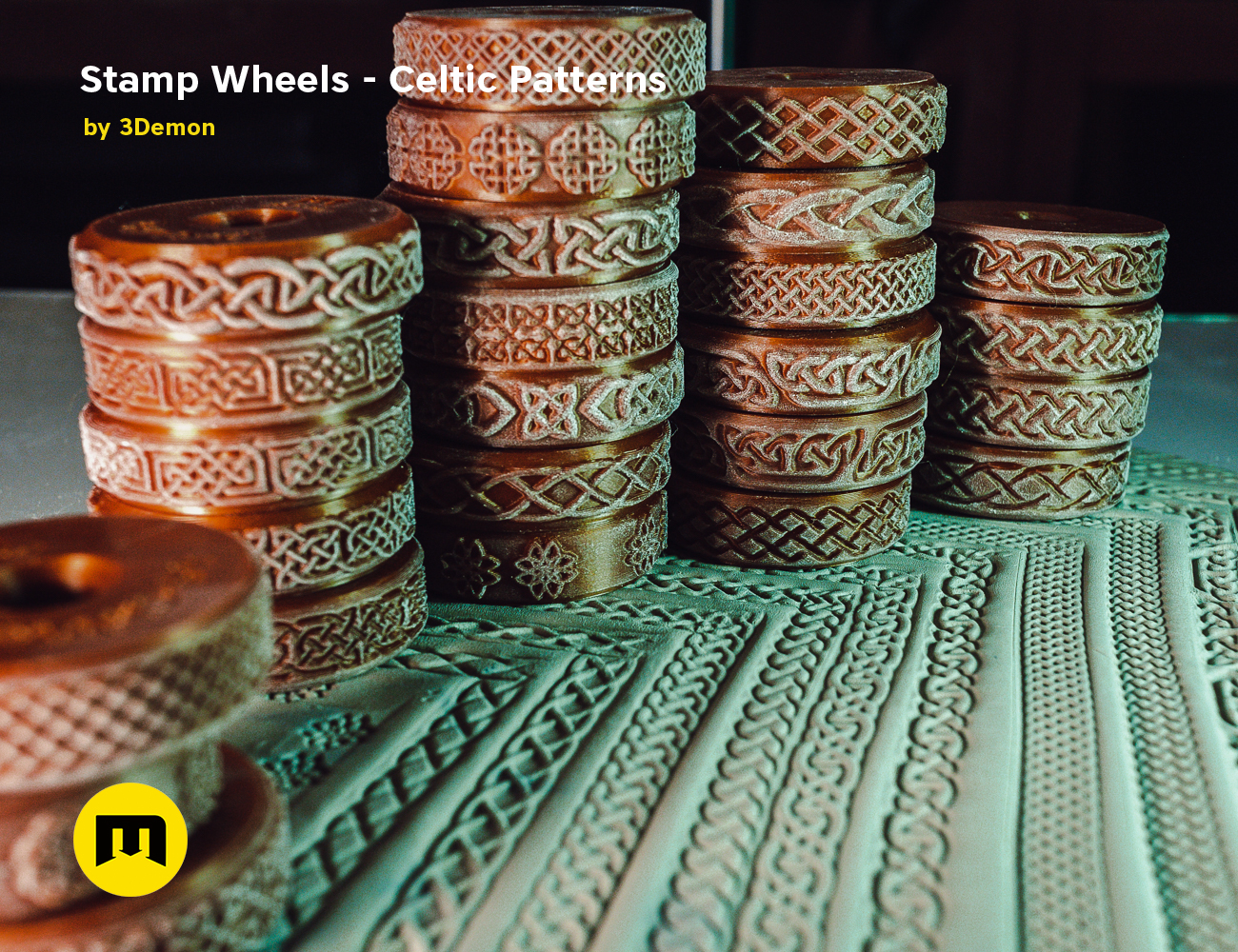 Stamp Wheels for Clay — Celtic Patterns by 3Demon's Texture