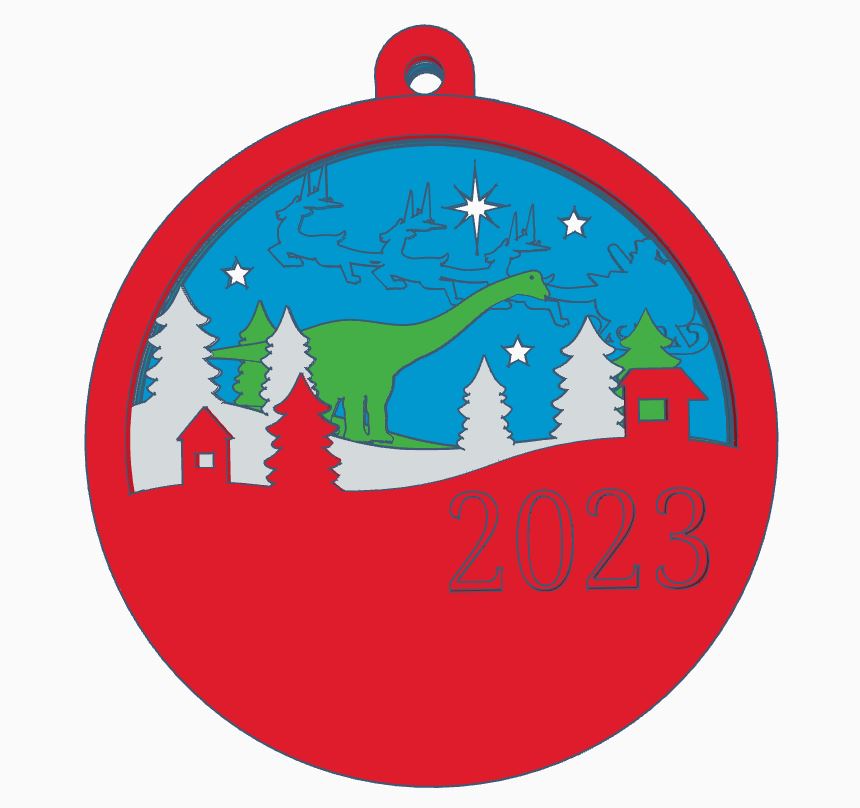 Dinosaur Silhouette Ornament Brachiosaurus