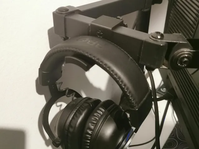 Headphone holder for Monitor Stand