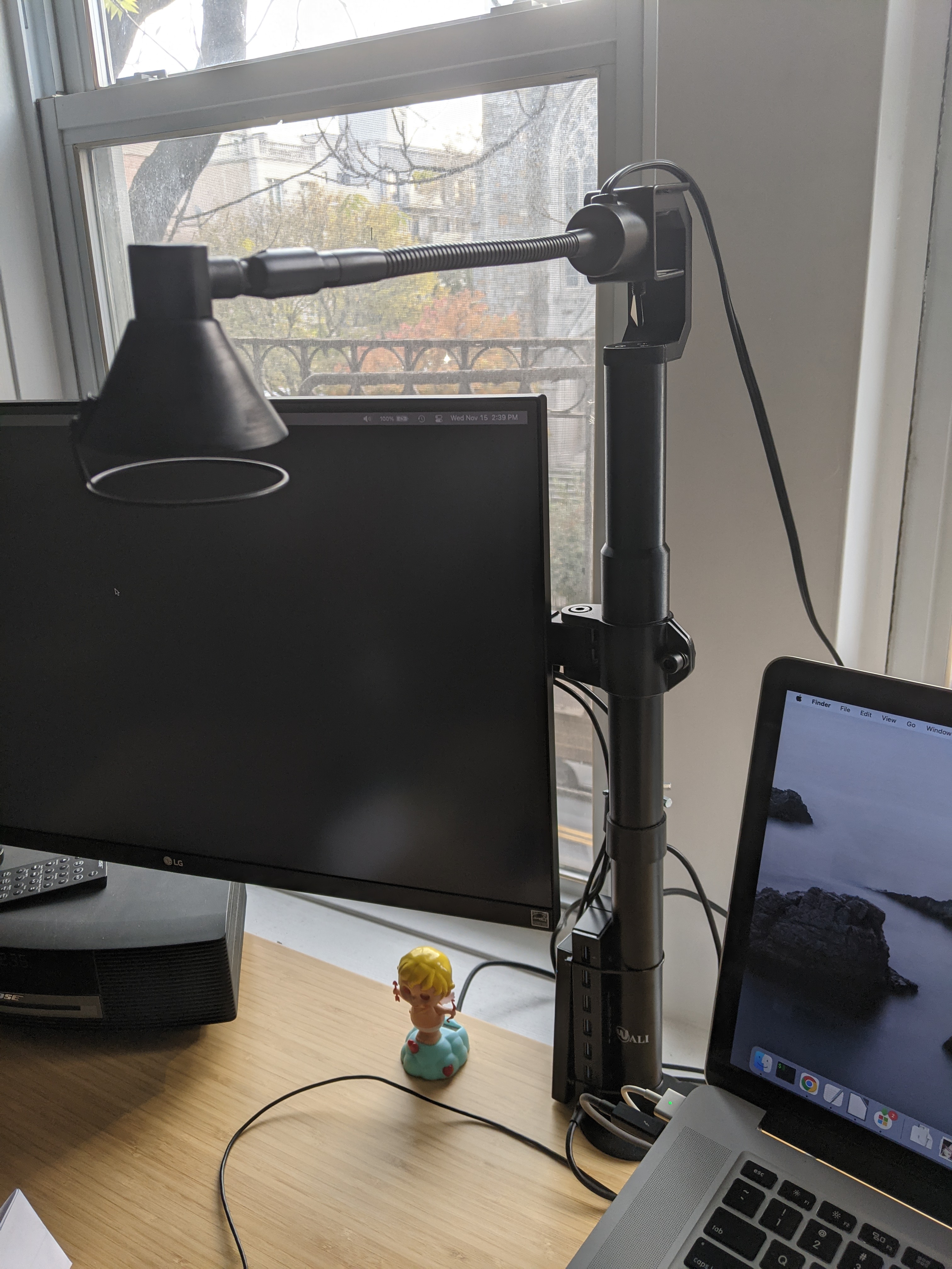Monitor Stand Light Clamp Mount