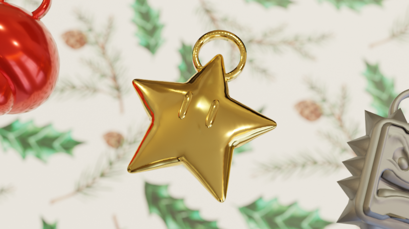 Retro Mario Christmas Ornaments