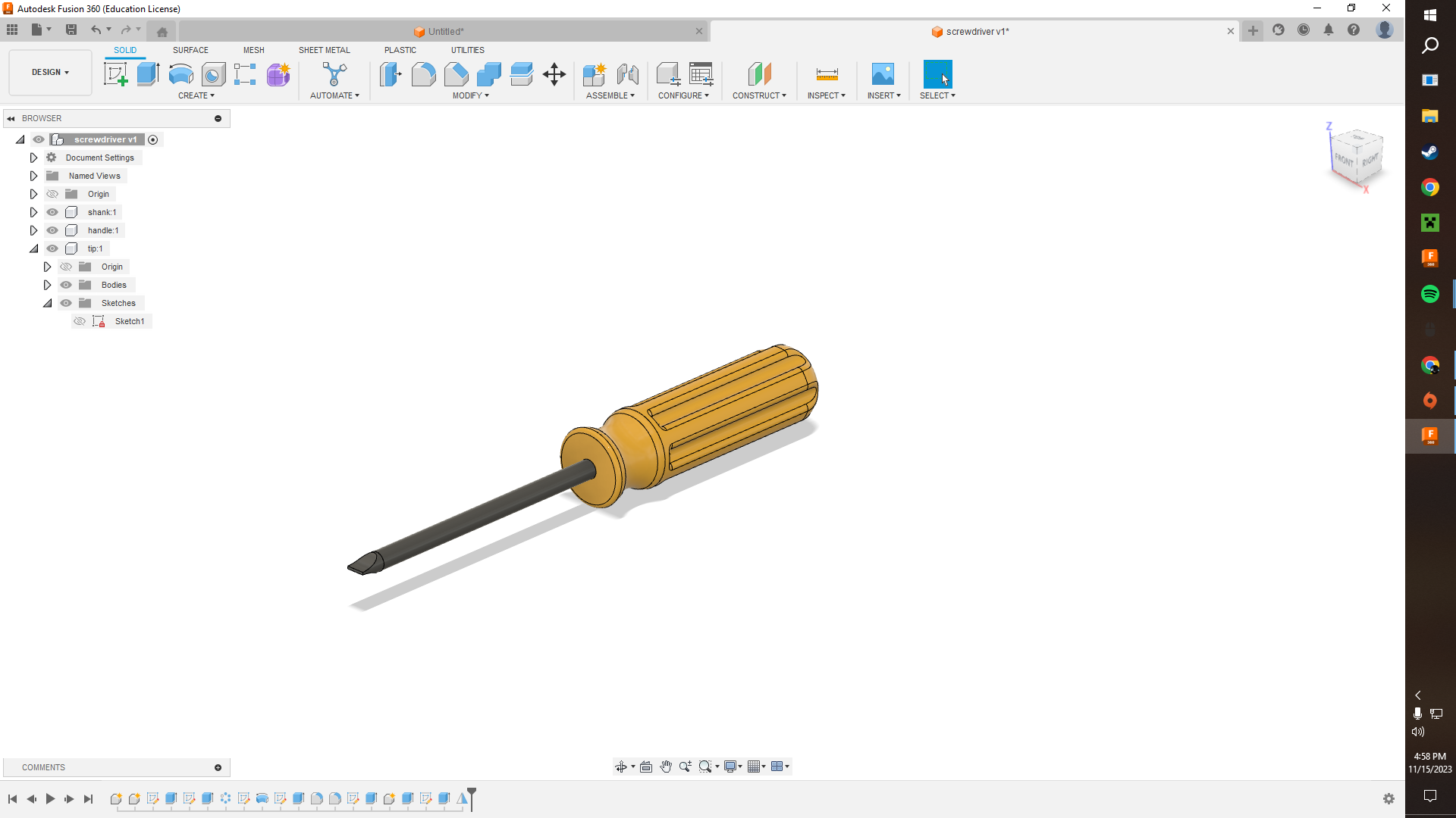 Screwdriver basic by Stormycloud Download free STL model