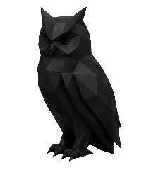 Low Poly Owl Sculpture – Modern Geometric Owl Decor