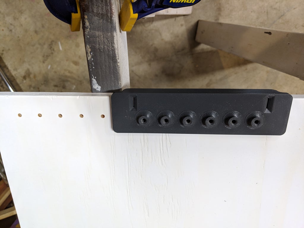 Drill Jig for Adjustable Shelf Pegs by AHoopyFrood Download free STL