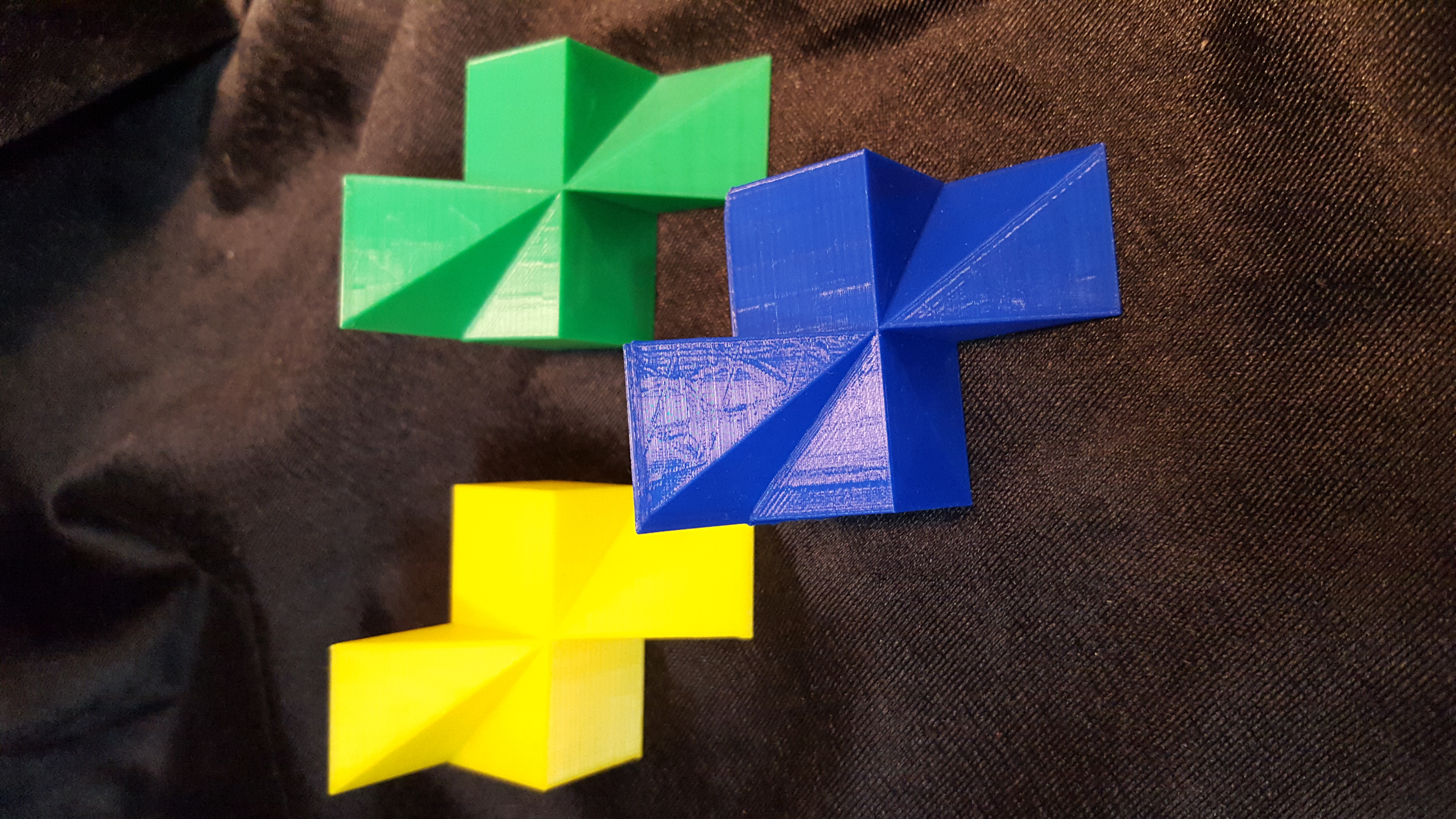 Cube: Double skew pyramid trisection