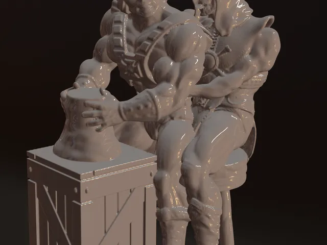 Funny He-Man and Skeletor / Ghost parody sculpture