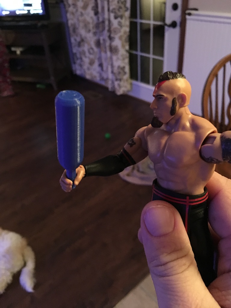 Bottle that fits in wwe characters hands