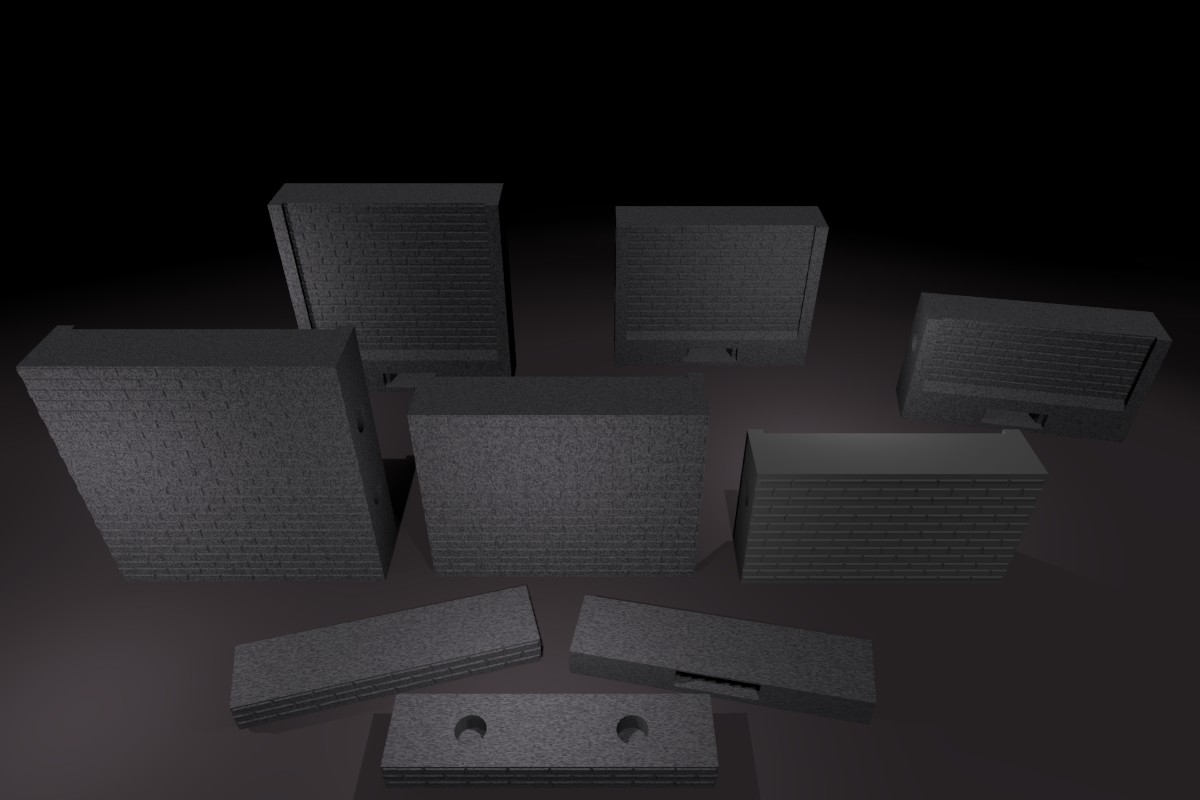 OpenForge 2.0 Modern Brickstone Walls 2x05 Externel