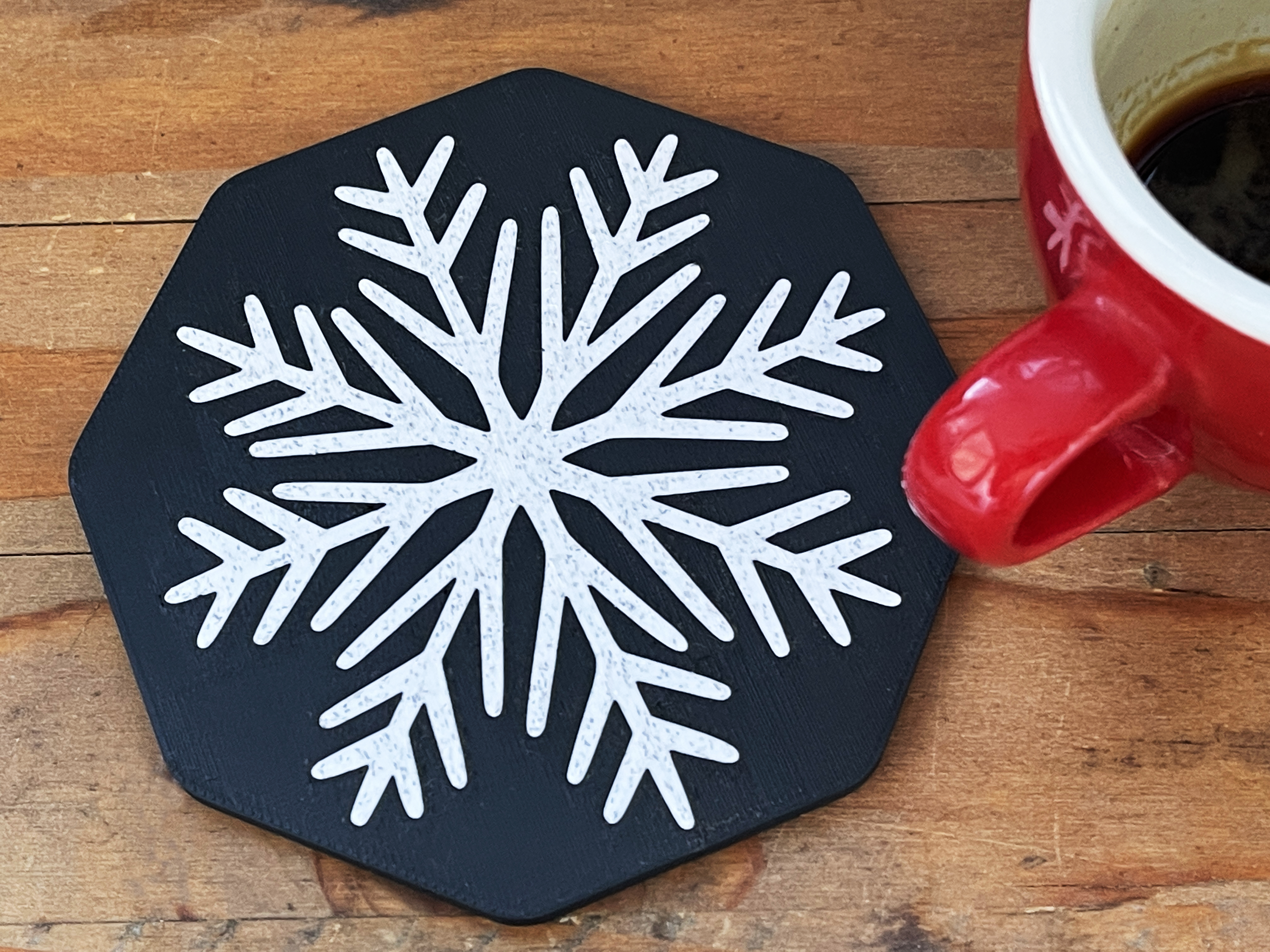 Snowflake coaster (simple and fast)