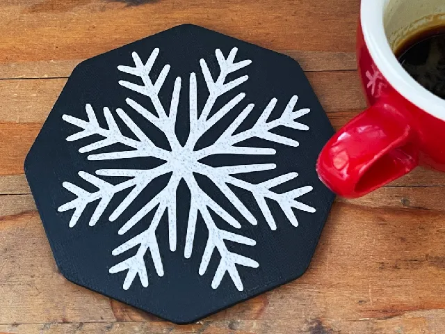 Snowflake coaster (simple and fast)