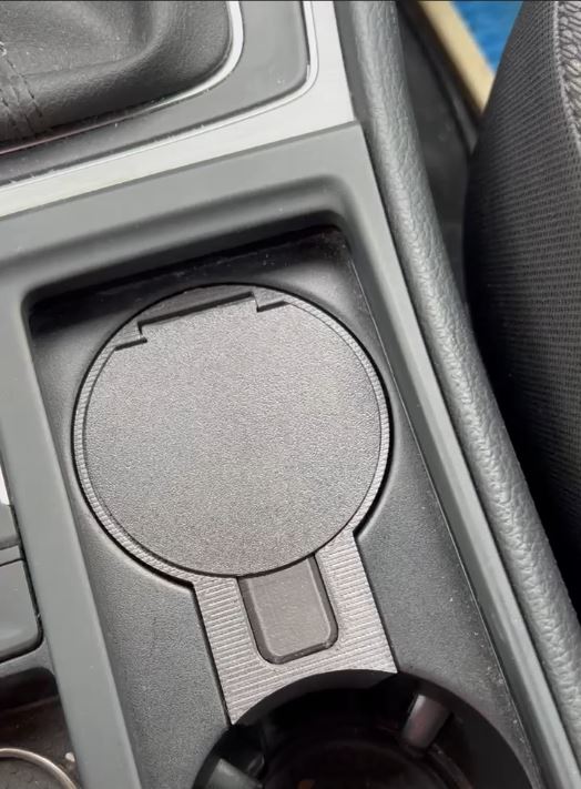 Bin for cupholder VW Golf 7 with lid